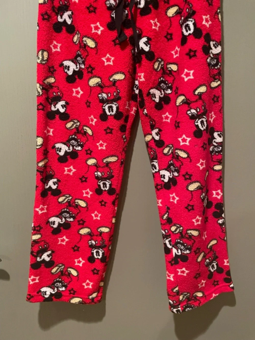 Disney Red Mickey Mouse Fleece Pajama Bottoms - Picture 3 of 5
